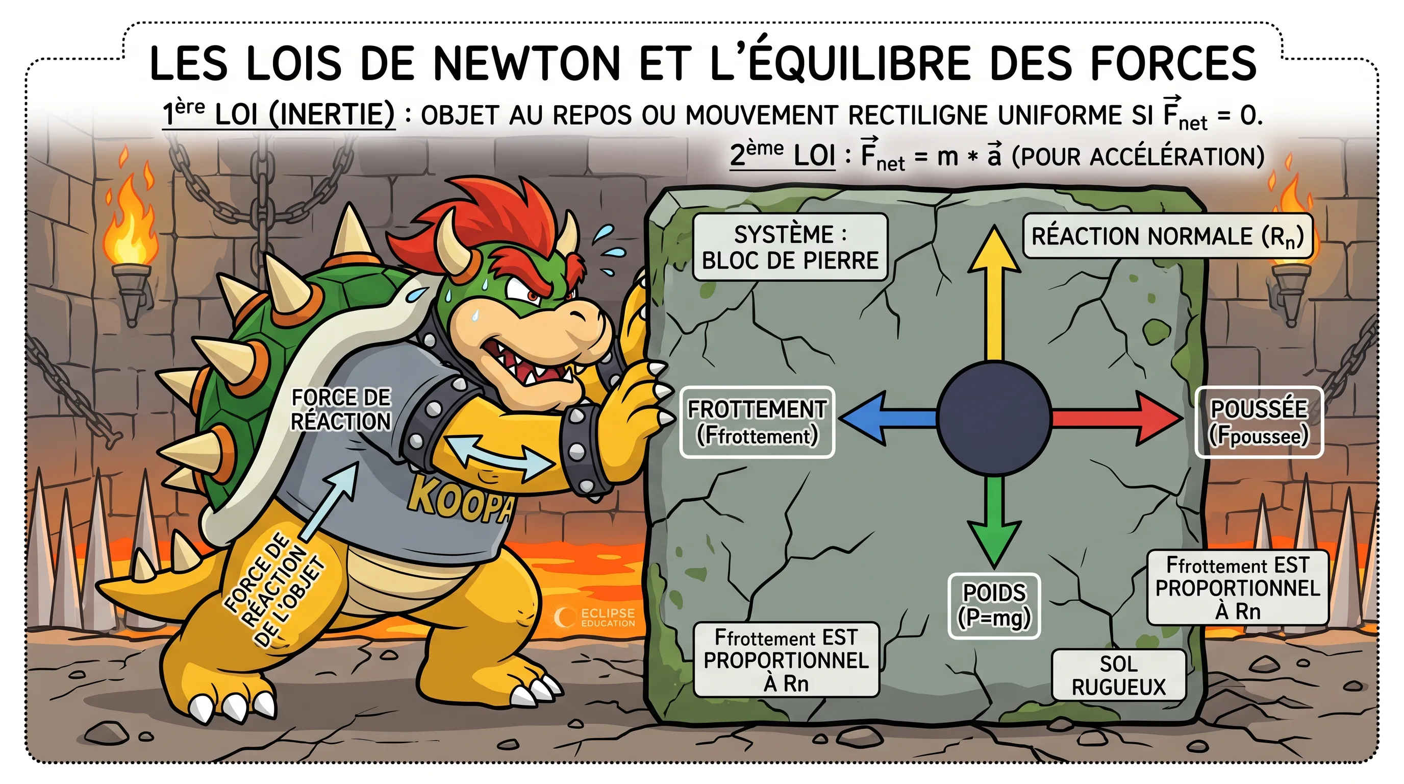 Forces et mouvements — Bowser (mario)