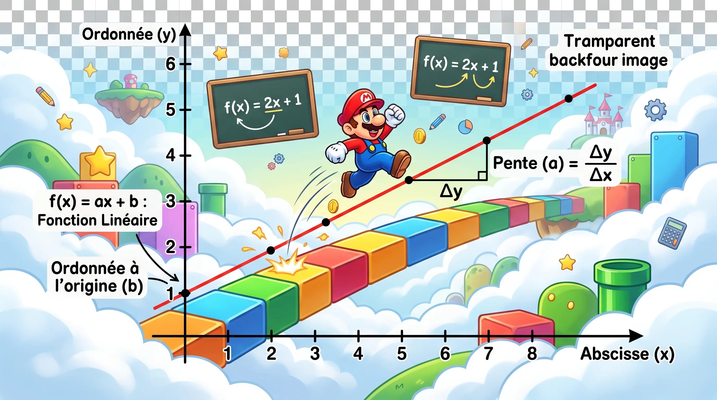 Fonctions linéaires et affines — Mario (mario)