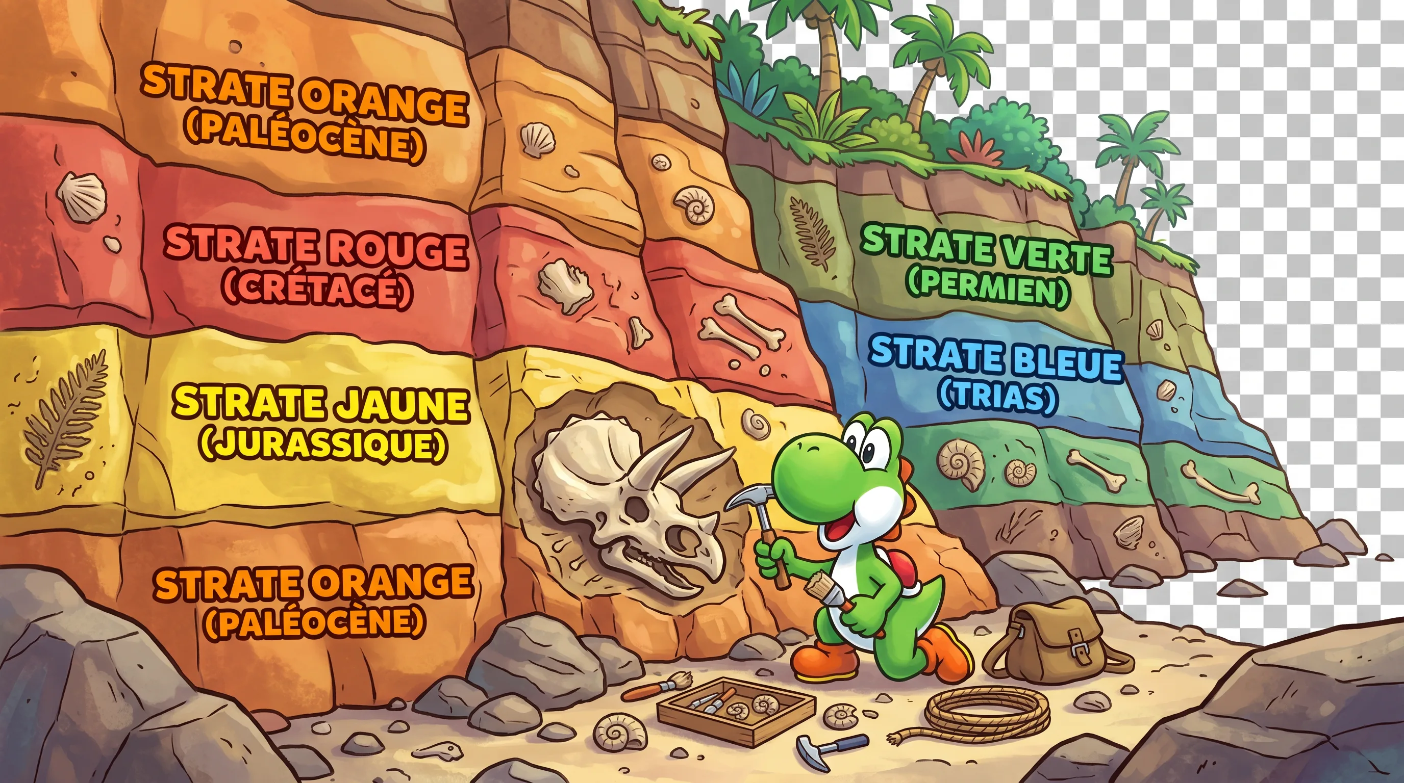 Géologie et fossiles — Yoshi (mario)