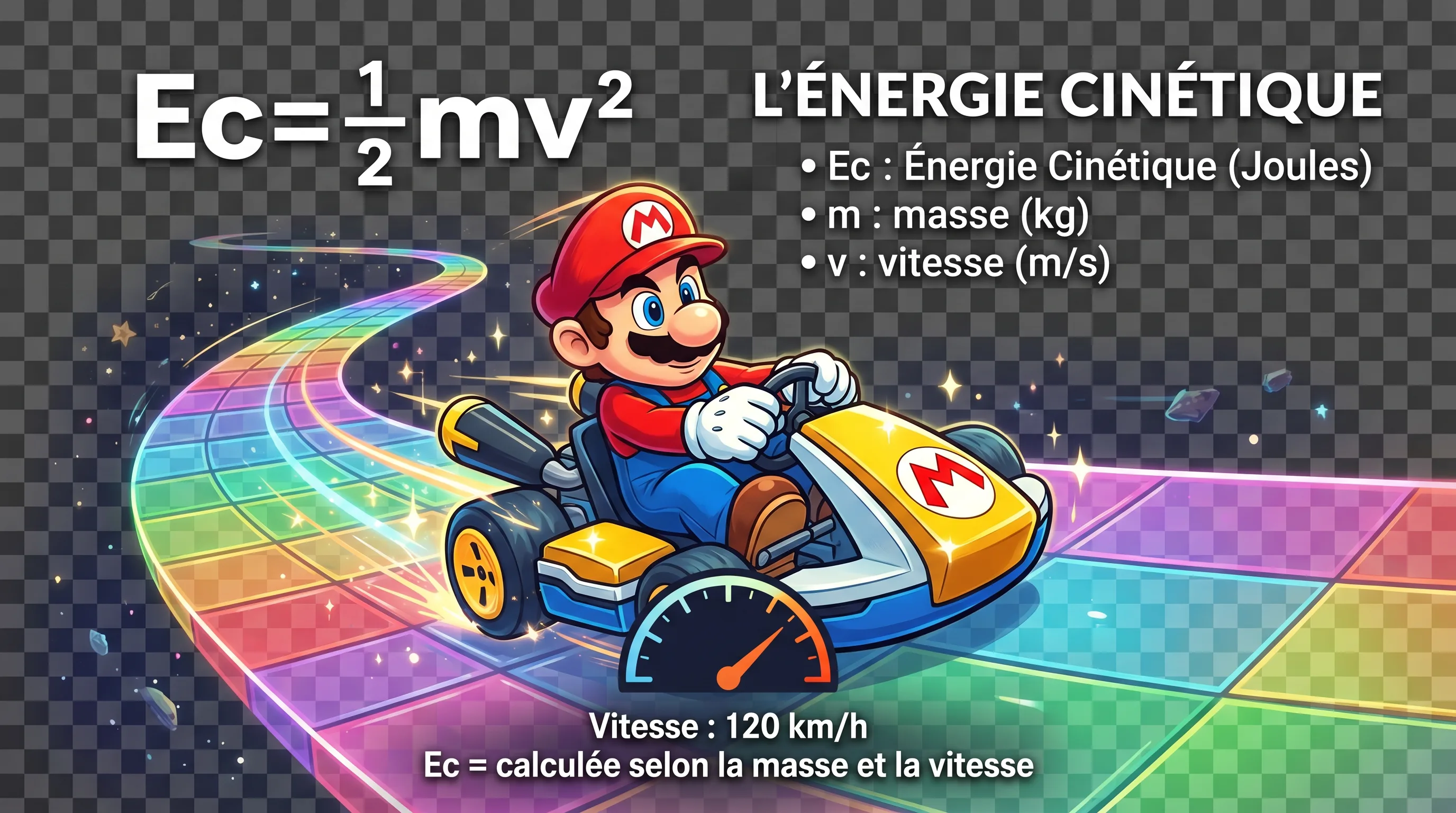 Énergie cinétique et travail — Mario (mario)