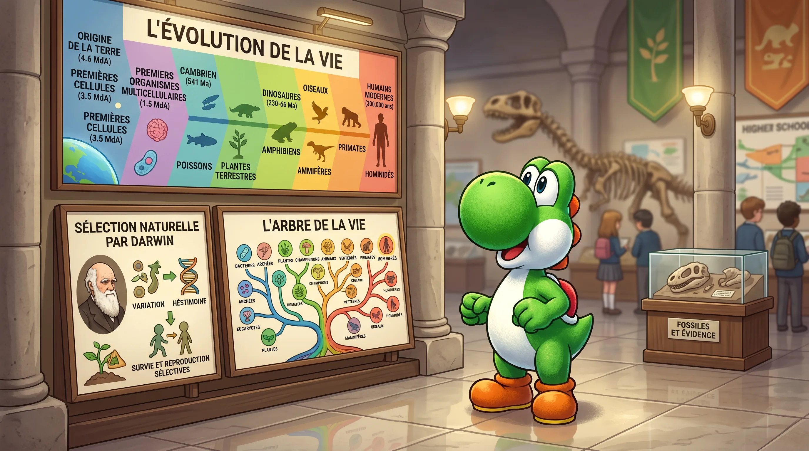 Évolution et sélection naturelle — Yoshi (mario)