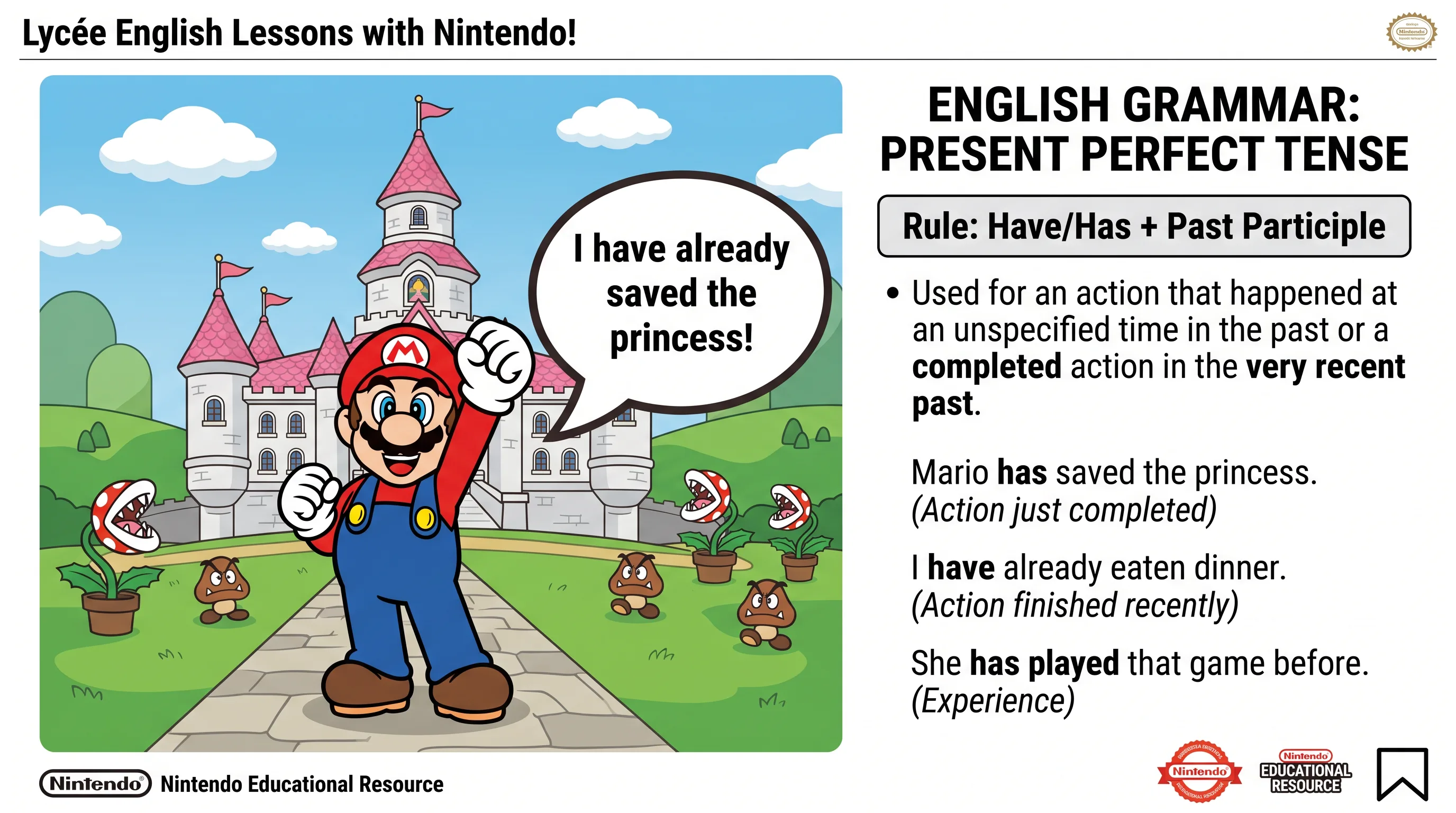 Present Perfect — Mario (mario)